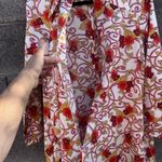 Vintage 1970's Dress Housecoat Zip Up Small Orange Size M Photo 2