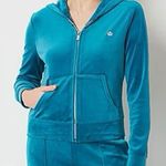 Juicy Couture  Turquoise Velour Hoodie Photo 0
