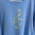 Life is Good Women’s Long Sleeve Crusher Periwinkle Blue Music Note Floral XL Photo 3