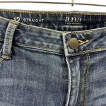 a.n.a  Straight Leg Raw Hem Mid Rise Medium Wash Blue Jeans Womens 12 Photo 7