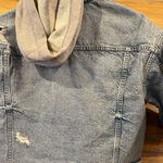 American Eagle  Cropped Jean Jacket with Hood Photo 3