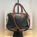 Dooney & Bourke Vintage Black All-Weather Leather Satchel AWL Zip Top Photo 2