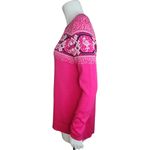 Crown & Ivy  Pink Flamingo Intarsia Sweater Long Sleeve Round Neckline Small NWT Photo 8