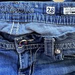 Miss Me  Mid Rise Easy Bootcut Jeans Medium Wash Rhinestone Western Blue 28 Photo 3