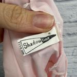 Vintage Shadowline Pink Maxi Nightgown Size M Strappy V Neck Lace Empire Waist Size M Photo 5
