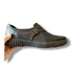 Clarks Collection Caroline Pearl Black Leather Slip on Loafer Women's 9 Wide EUC Photo 1