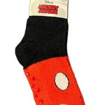 Disney π Mickey Mouse Spa Socks - Black and Red NWT Photo 0
