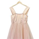 Lace & Beads Powder Pink Corset Tulle Midi Maxi Dress Size 8 Coquette Romantic Photo 8