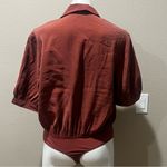 EXPRESS  burnt orange short sleeve bodysuit Photo 3