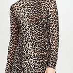 Ganni NWT Ruched Leopard Print Mini Dress Animal Print Photo 6