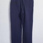 St. John  Sport Navy Blue Cotton Stretch Straight-Leg Pants Photo 5