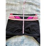 Lululemon Groove Black Fuchsia Peach Pink Quilt Winter Flare Leg Pants Size 8 Photo 5