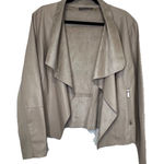 Bagatelle Woman’s Faux-Leather Draped Jacket Size Large Pit To Pit 21 Length 29 Photo 0