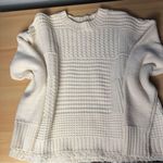 Madewell Stitchmix Cropped Pullover Sweater Womens Size Small Cream Soft Photo 5