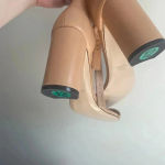 Stuart Weitzman  Nearly nude Sandal Block Heel Strappy Heels Like New‎ Size 12 Photo 13