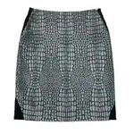 Diane Von Furstenberg  DVF Emma Nightfall‎ Silver Black Pencil Skirt Size 8 Photo 2