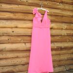 Mac Duggal  49454 Womens Pink SLEEVELESS V NECK BOW DETAIL MERMAID GOWN Photo 6