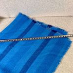 Vintage Kungshol AB Rattvik Sweden Women's Blue Striped Knit Wool Shawl Poncho Photo 11