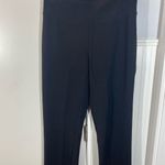 Boston Proper black ponte knit high rise pull on wide leg pants size medium LONG Photo 1