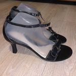 Gianni Bini  Tribute black leather buckle heels Photo 0