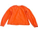Gap Bright Orange Long Sleeve Shirt Top Blouse Comfy Gauze Crew Neck Size Small Photo 4