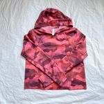 Athleta Pinnacle Cropped Red Camo Hoodie Size Medium Photo 2