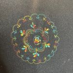 BECHAMEL Black Wool Multicolor Embroidered Zip Up Sweater Vest Womens Size Large Photo 5