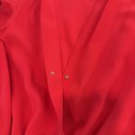 Amanda Uprichard  Red Martinique Midi Dress Ruffle Sleeve Tulip Hem Belt MEDIUM Photo 9