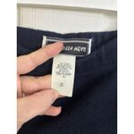 American Vintage Vtg 90’s Navy Blue Acrylic Knee Length Pencil Skirt Size Small Pull On Academia Photo 3