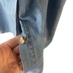 True Blue Vintage 90s Women's Size 12 Lace Button Denim Cottage Dress Photo 4