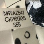 Calvin Klein NWT Button Down Shirt Womens S Black White Floral Patchwork Funky Photo 6