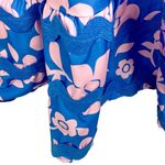 Romantic Boho Blue Pink Floral Maxi Dress M Ruffle Hem Scallop Straps Festival Size M Photo 5