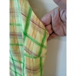 CDC Sleeveless Floral Plaid Mini Dress 100% Silk Yellow Women's Size 6 Photo 2
