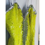 H:ours Poppy Mini Dress Two Tone Sequins Silver Yellow XS Cocktail Event Glam Photo 3