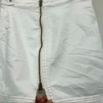 Free Press Free People White Denim Skirt  Size 6 Photo 1