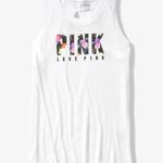 PINK - Victoria's Secret Victoria's Secret PINK Slit Back Everyday Tank Top Tee Shirt Photo 0