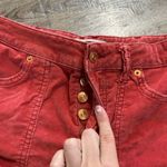 Free People Red Corduroy Shorts Size 24 Photo 2