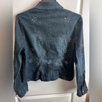Flashback Women's Vintage Denim Jean Jacket Size L Button Front Beaded Blue Size L Photo 4