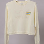 Salty Crew  Cream Crop Top with Colorful Logo Photo 0