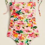 J.Crew Ruched tie-shoulder one-piece swimsuit in floral Flattering Beach 6 BX707 Photo 0