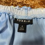 Torrid  Maxi Textured Woven Double Slit Maxi Dress‎ Orange Groves Fruit Blue 4X Photo 5