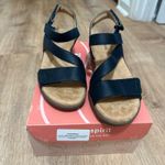 Easy Spirit  | Women's Black Fisher Wedge Sandals Photo 1