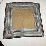 Vintage Baar & Beards Inc. Silk Scarf Black, White & Tan Photo 1