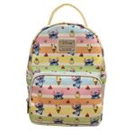 Lounge Fly Disney Lilo & Stitch Fruits Colorful Stripes Mini Backpack Bag Photo 0