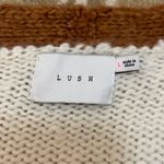 Lush Clothing Lush cream red camel Colorblock v-neck sweater women’s size large Photo 5