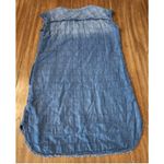 Cloth & Stone Frayed Tunin denim style cotton casual mini shirt shift dress S Photo 2