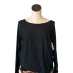 Spanx NWT Skysoft Open Back Long Sleeve Top in Essex Green Heather Photo 6