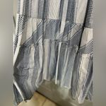 Betsey Johnson  Stripe Play Yarn-Dye  Tiered Maxi Dress Blue Small size Gingham Photo 9