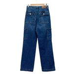 Judy Blue  Cargo Wide Leg Jeans Size 7 | 28 High Rise Dark Wash Utility Denim Photo 2