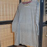 Kenar  Gray and White Striped "Sweatshirt" Dress Photo 1